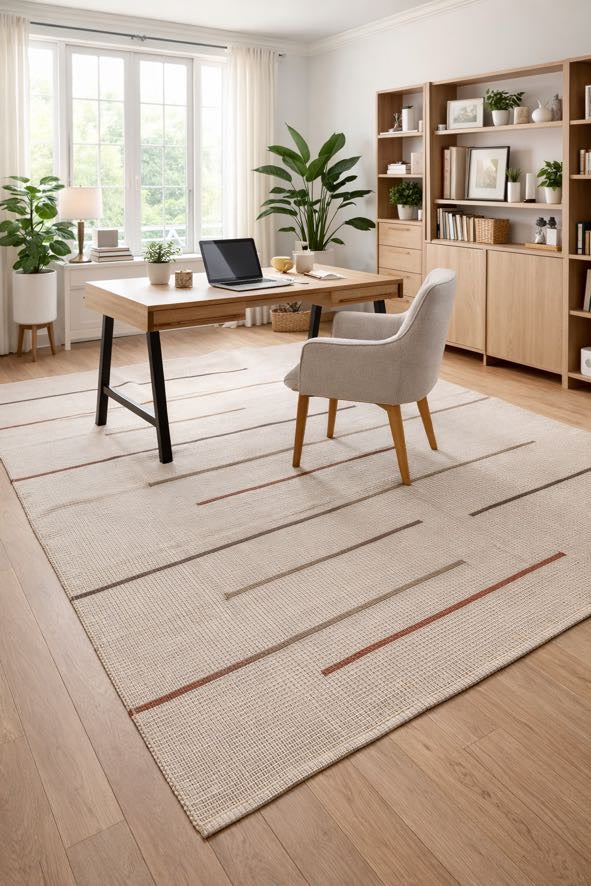 Tapete de Sala Cru Listrado - 2,00 m x 1,50 m