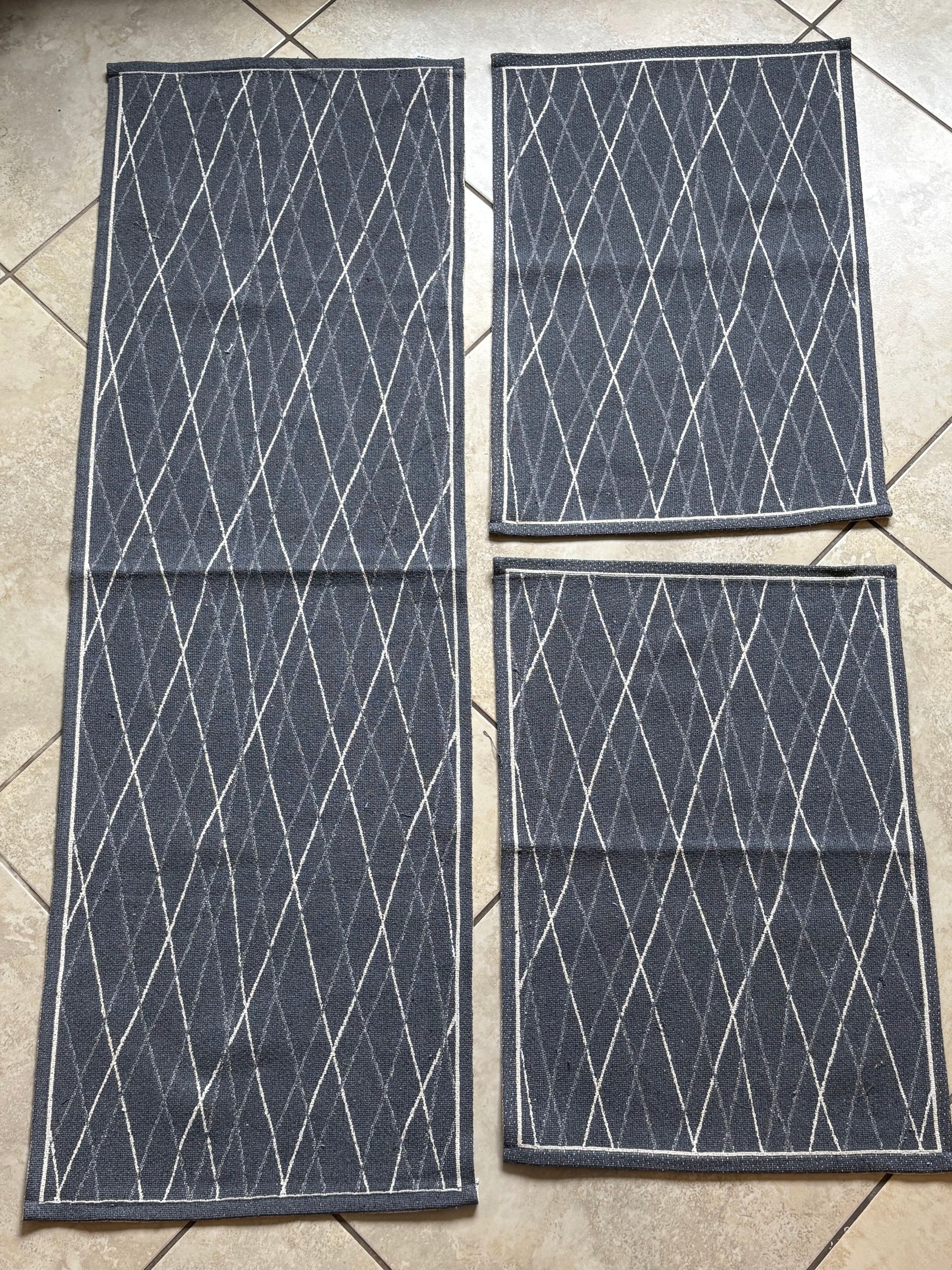 Jogo de Cozinha Jacquard Cinza