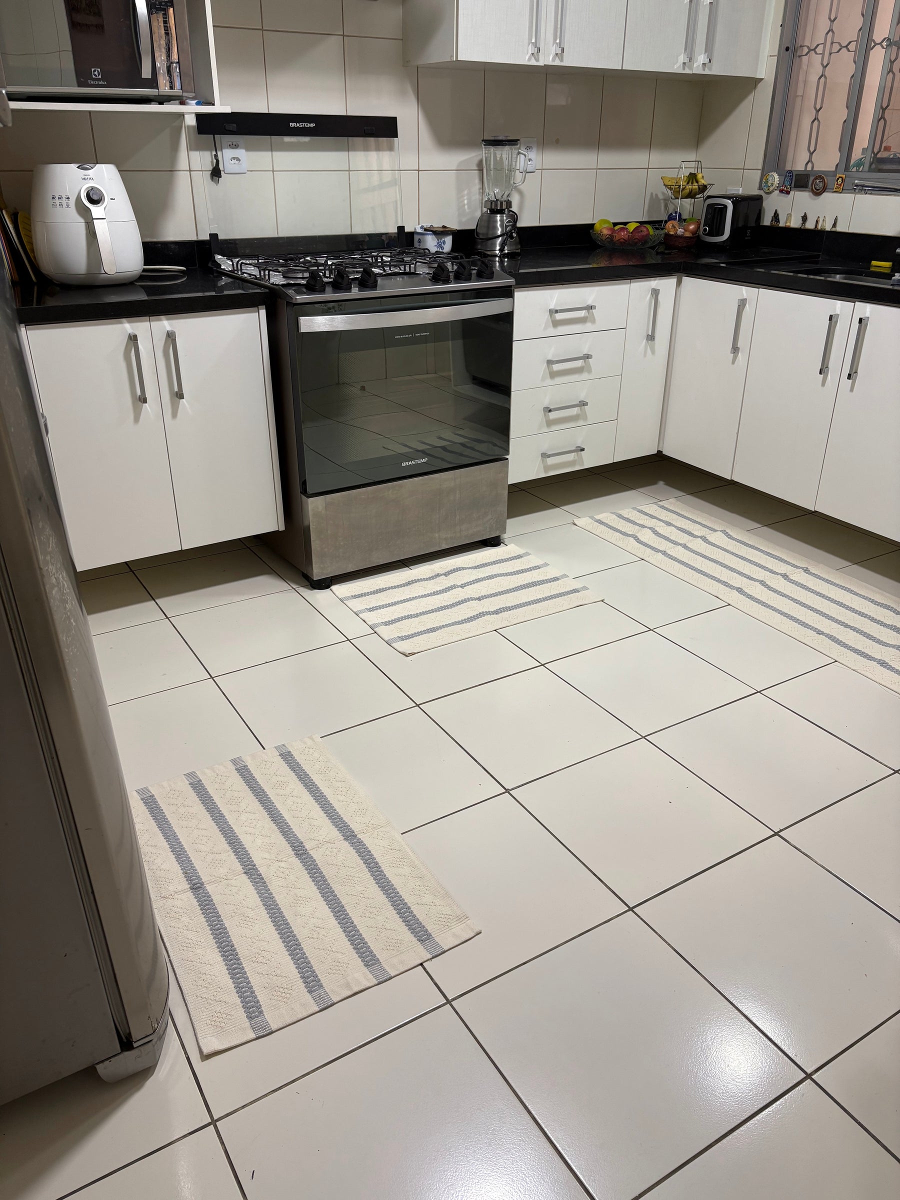 Jogo de Cozinha Veneza Cru e Cinza
