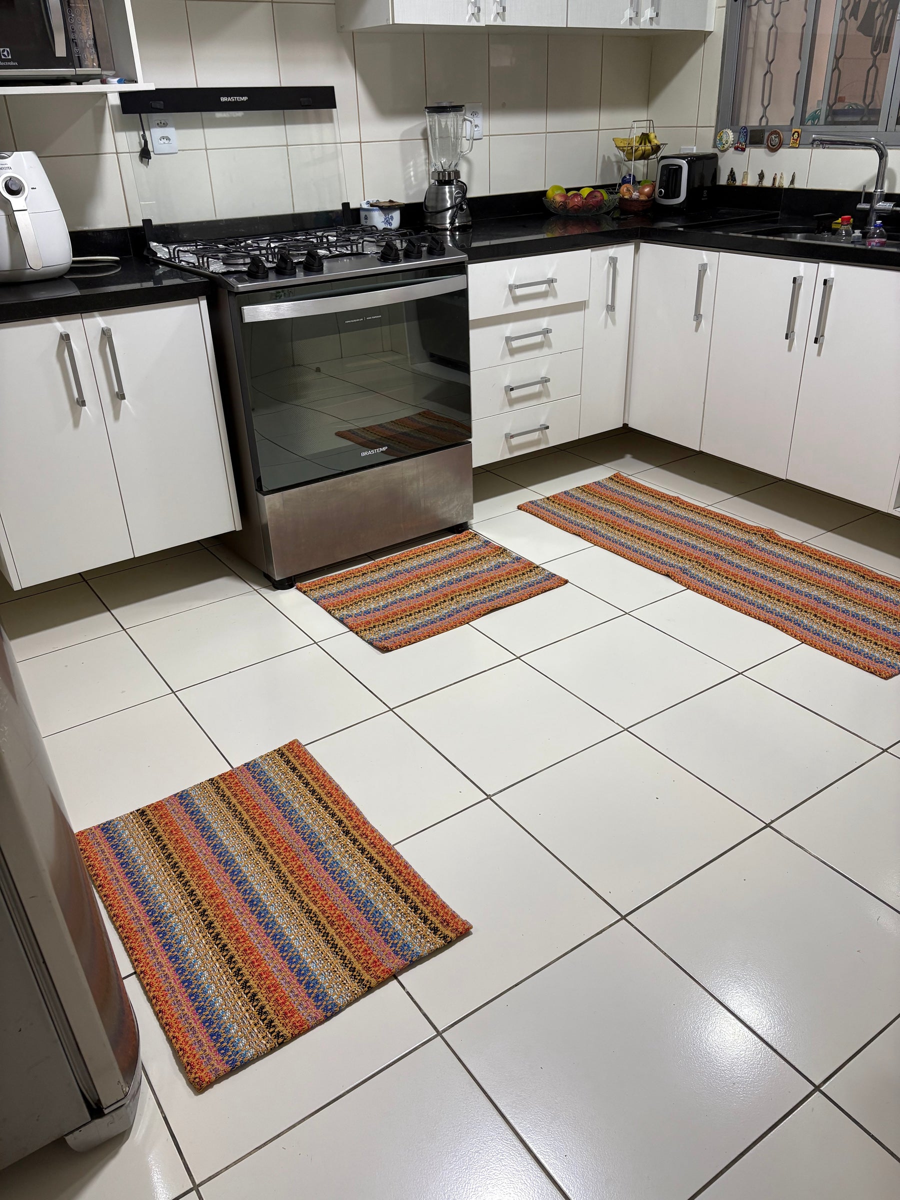 Jogo de Cozinha Indiano Plus Laranja e Azul