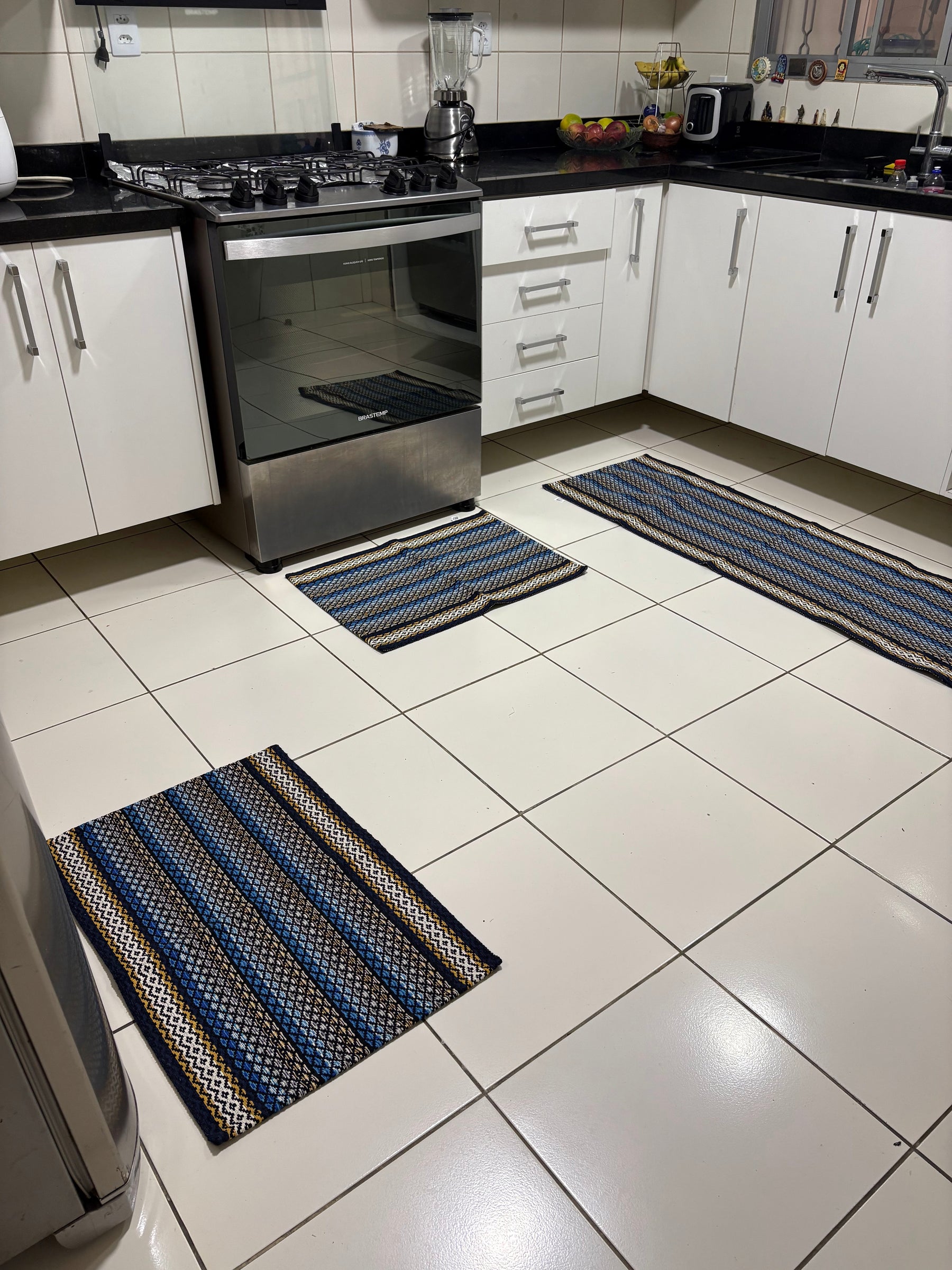 Jogo de Cozinha Montreal Azul e Amarelo