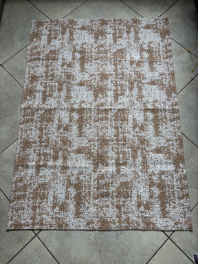 Beira de Cama Carara Bege e Branco - 1,48m x 1m