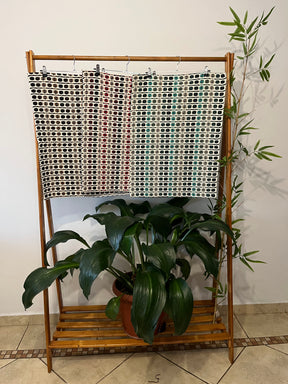 Tapete Individual Vinho, Preto e Vermelho - 48 cm x 70 cm