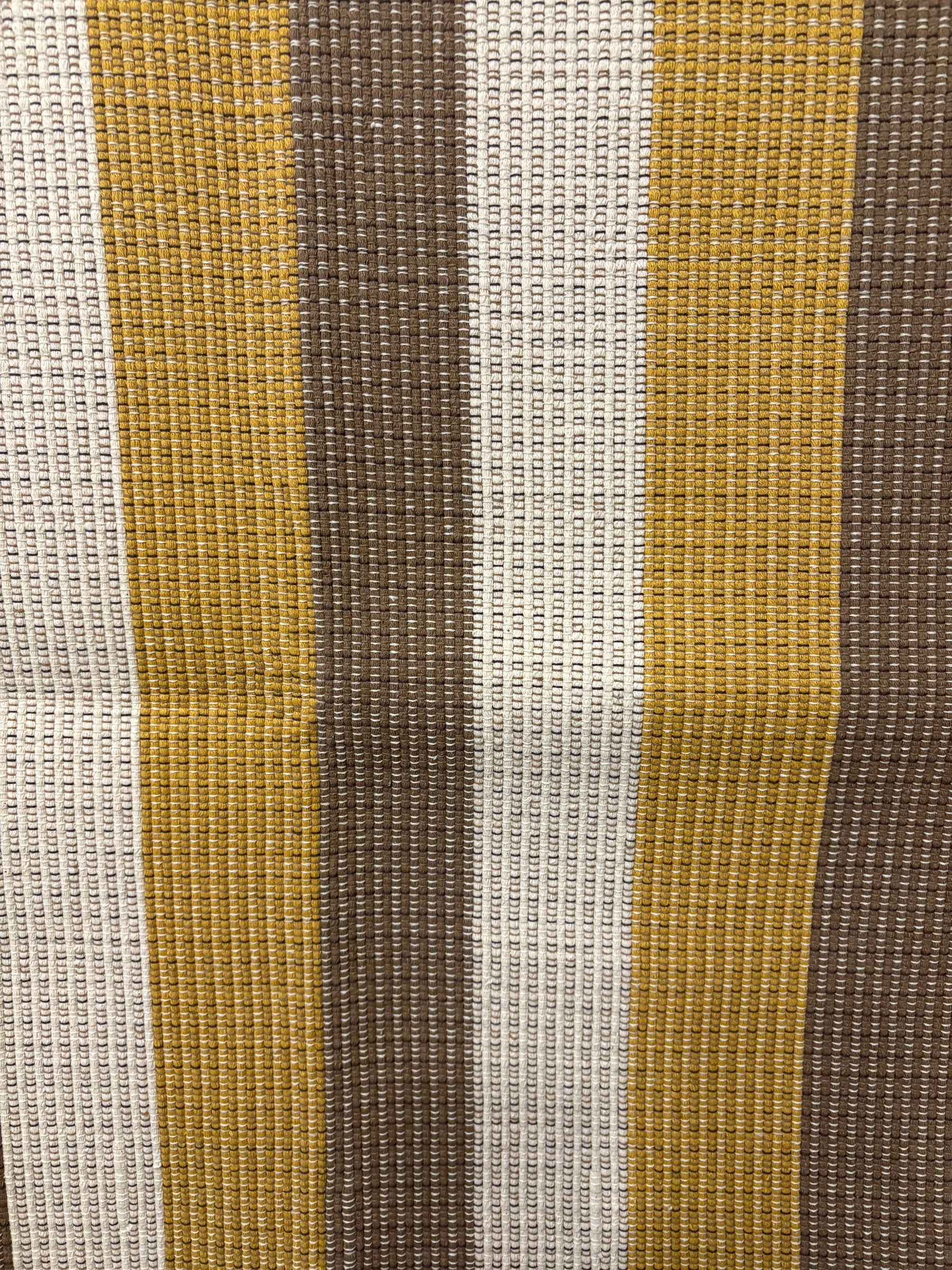 Tapete de Sala Amarelo Listrado em Algodão -  2,00m x 1,50m