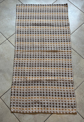 Beira de Cama Indiano Amarelo e Marrom - 1,48m x 70cm