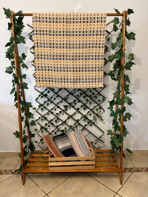 Beira de Cama Indiano Amarelo e Marrom - 1,48m x 70cm