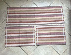Jogo de Cozinha Aquarela Marrom e Bege em Algodão