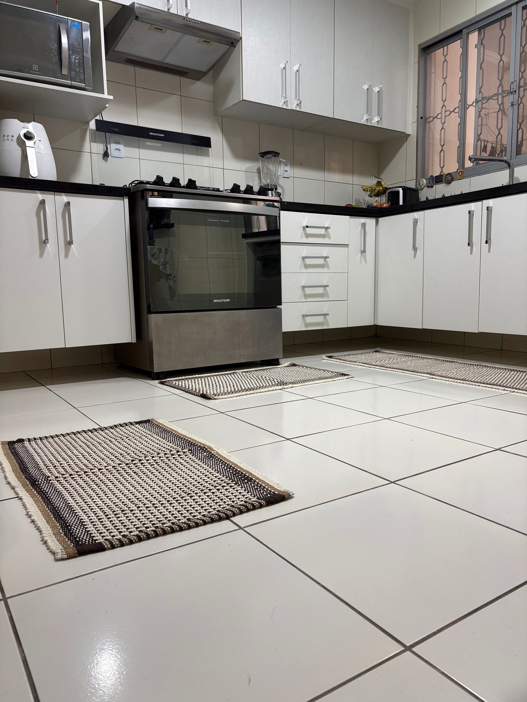 Jogo de Cozinha Tear Claro Marrom e Bege