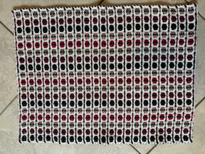 Tapete Individual Vinho, Preto e Vermelho - 48 cm x 70 cm