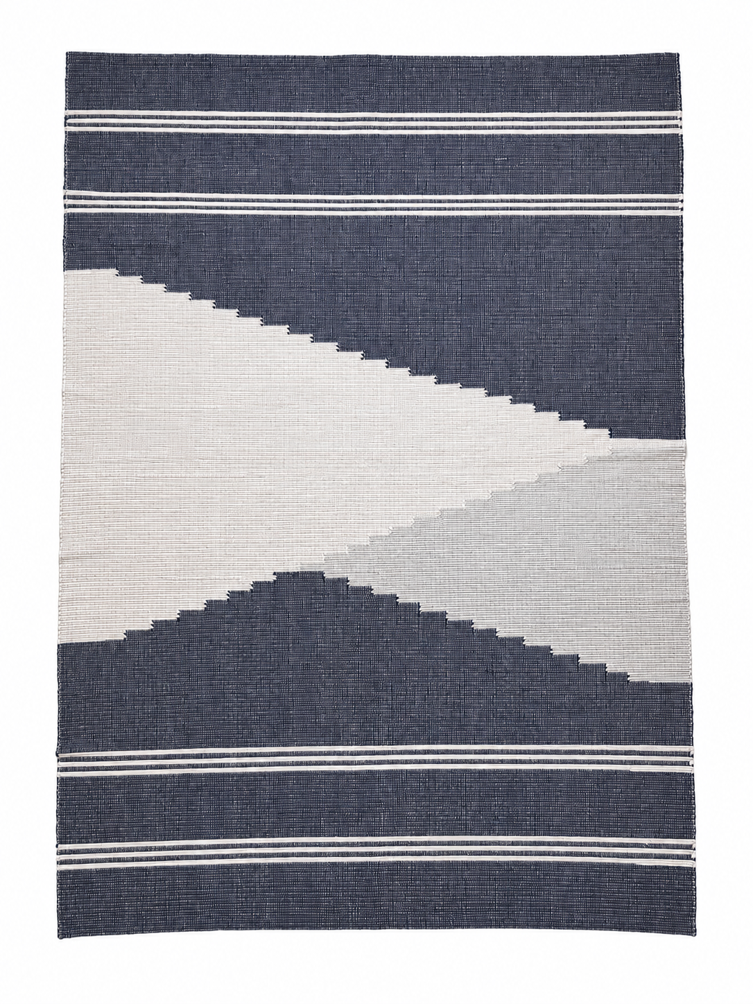 Tapete de Sala Tear Geométrico Tons de Azul - 2m x 1,50m
